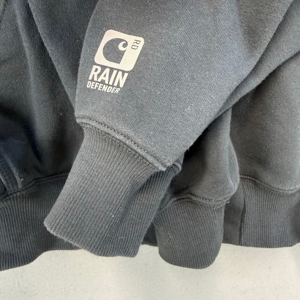 Carhartt RD Hoodie Men's L Rain Defender Black Original Fit Outdoor Work Gear - Picture 6 of 12